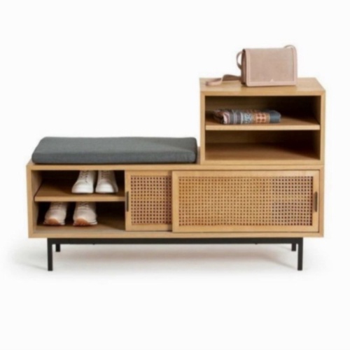 Kursi Rak Sepatu Jati Rotan Bangku Rak Sepatu Jati Rak Sepatu Jati