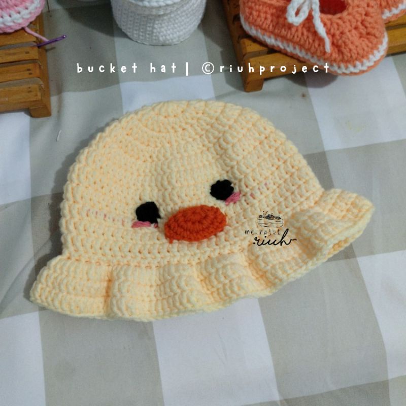 Bucket Hat Rajut Handmade