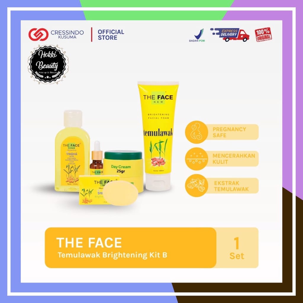 THE FACE Temulawak Brightening  (SABUN - TONER - FACIAL FOAM - FACIAL WASH - CREAM - SERUM)