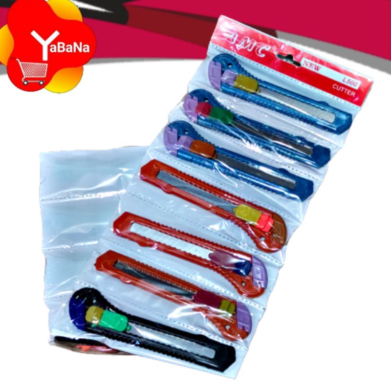 

[YBN] Pisau Kater MMR 12pcs Cutter besar Warna Kemasan Renceng
