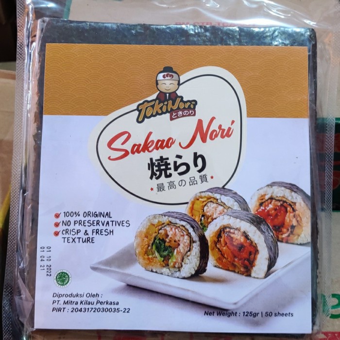 

Sakao Nori isi 50 pcs Lembar Rumput Laut Sushi BEST Halal