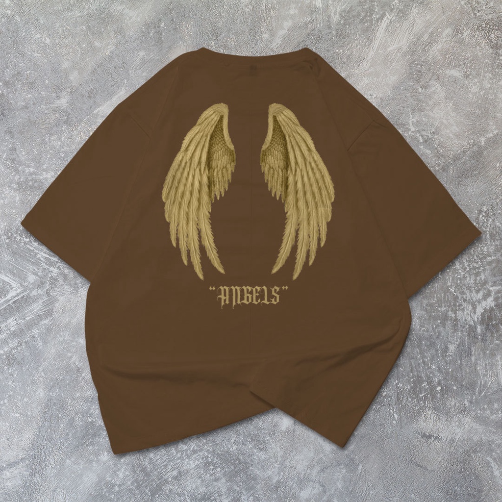 HIPNOP Kaos Oversize LIGHT ANGEL T-Shirt Cowo Premium Kaos BigSize Pria