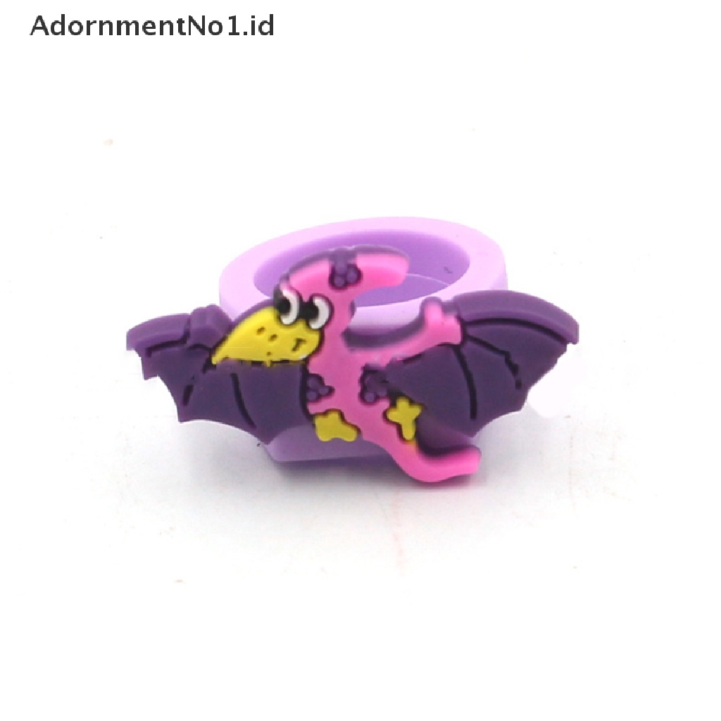 [AdornmentNo1] Cincin Dinosaurus Cincin Anak Kartun PVC Karet Lembut Dinosaurus Dekorasi Pesta Ulang Tahun Anak Nikmat Hadiah Kecil [ID]