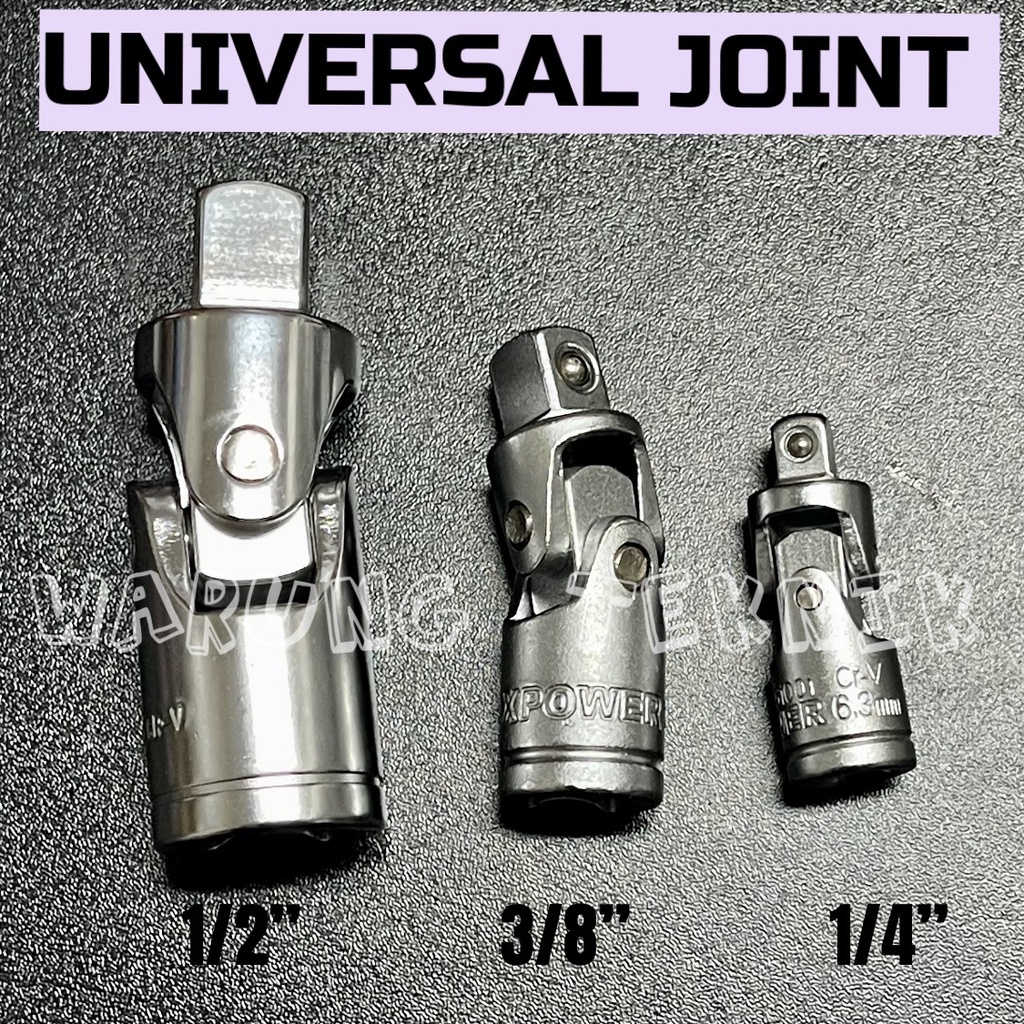 UNIVERSAL JOINT - SAMBUNGAN SOK SOCK FLEXIBLE 1/4&quot;DR 3/8&quot;DR 1/2&quot; DR