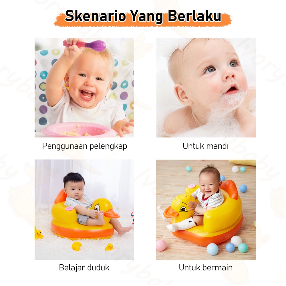 Ivorybaby Sofa kursi makan bayi belajar duduk balon baby chair Musik kursi duduk bebek sofa bayi