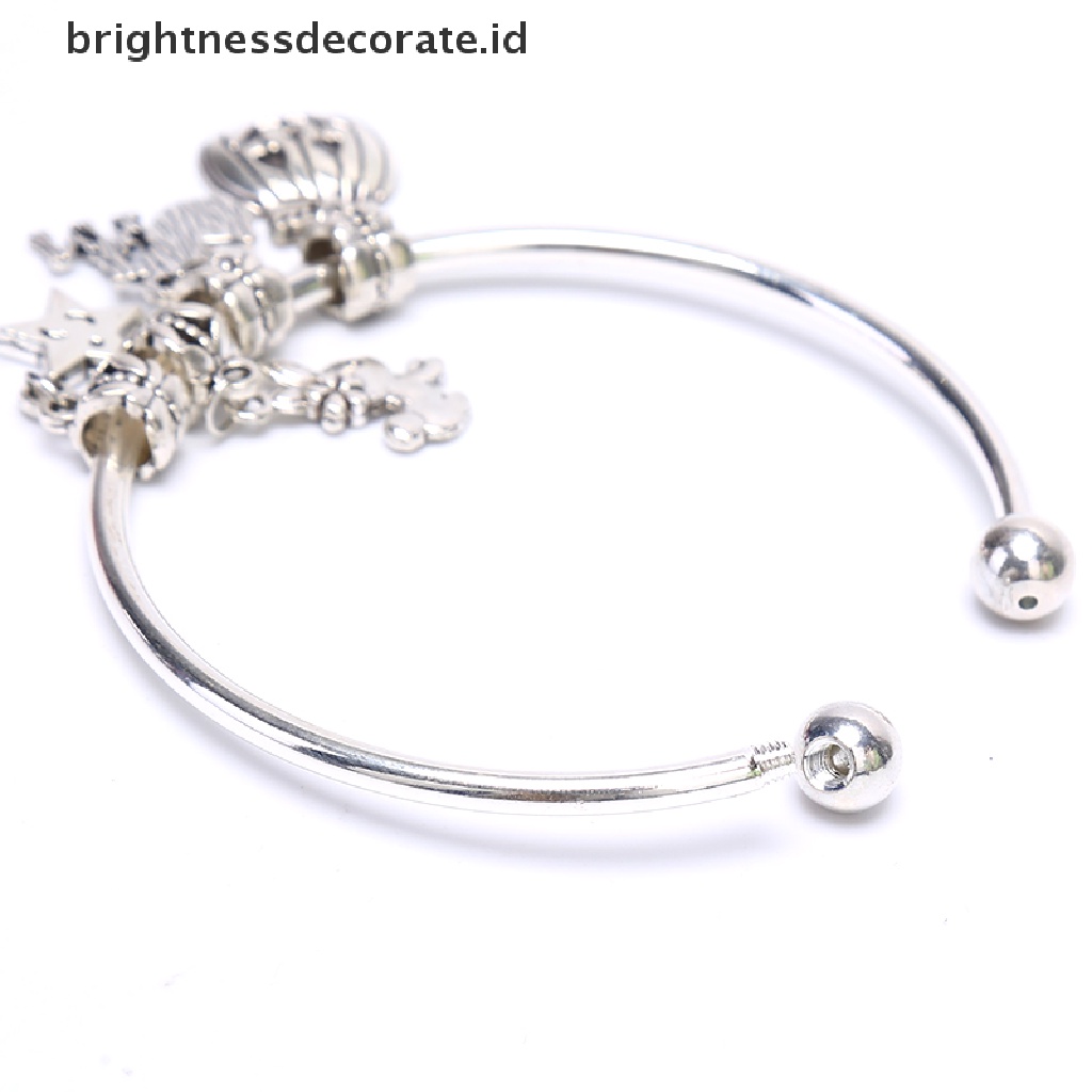 [Birth] Fashion Gelang Perak Wanita Dasar Bangle DIY Pembukaan Bare Chain Membuat Perhiasan [ID]