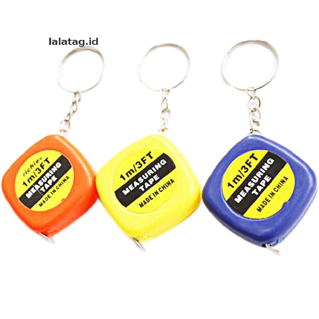 [lalatag] Style New Mini Keychain Gantungan Kunci Mudah Ditarik Tape Measure Tarik Penggaris 1M [ID]