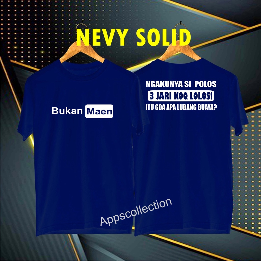 Cod Kaos Ngakunya Sih Polos 3 jari Kuq Lolos Pakaian Pria Dan Pakaian Wanita/Kaos Kata2 Lucu Setrip Hitam Putih Bunga Polos Slim-fitting V-Neck Crew Neck Santai Katun