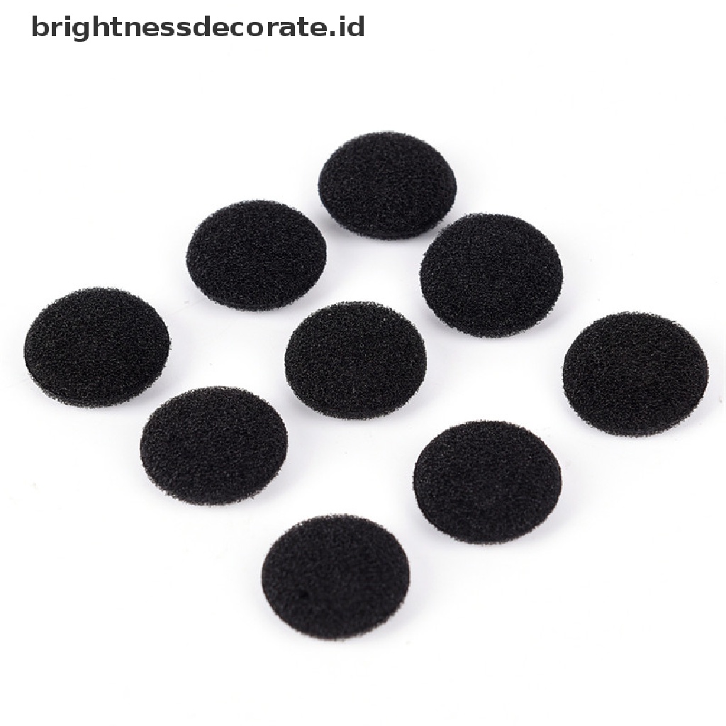 [Birth] 30pcs Topi Earbud Spon Busa Lembut Hitam Untuk Cover Earphone Headphone [ID]