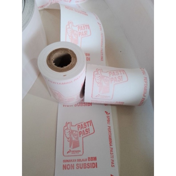 Kertas Struk Thermal Logo SPBU Pasti Pas 57x40 EDC bluetooth