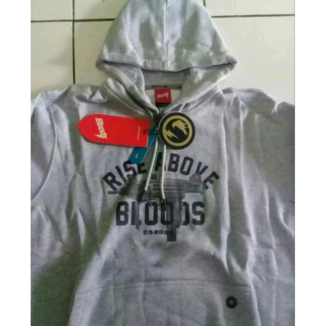 ORIGINAL BLOODS HOODIE- Above 02 grey