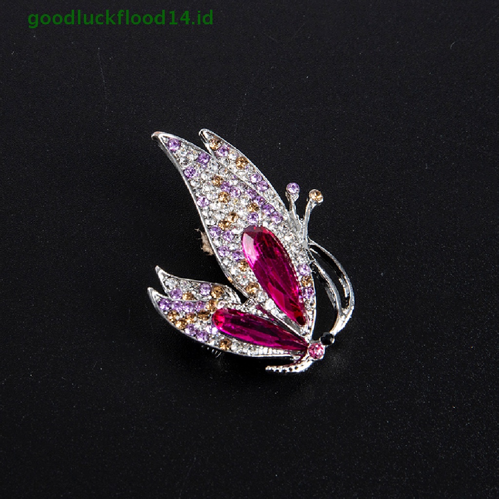 [GOOGFOUR] Korea Elegan Kristal Bros Hadiah Fashion Alloy Perhiasan Wanita Korsase Pin Hadiah [TOP]