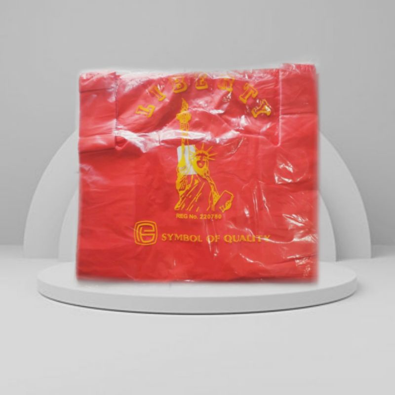 Kantong plastik merk LIBERTY /kantong plastik murah/kantong plastik merah besar jumbo