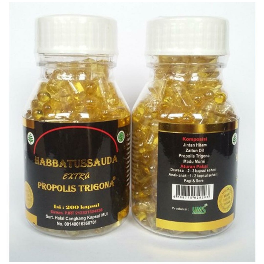 

HABBATUSSAUDA EXTRA PROPOLIS TRIGONA SERTI HALAL CANGKANG KAPSUL MUI - 200 Kapsul