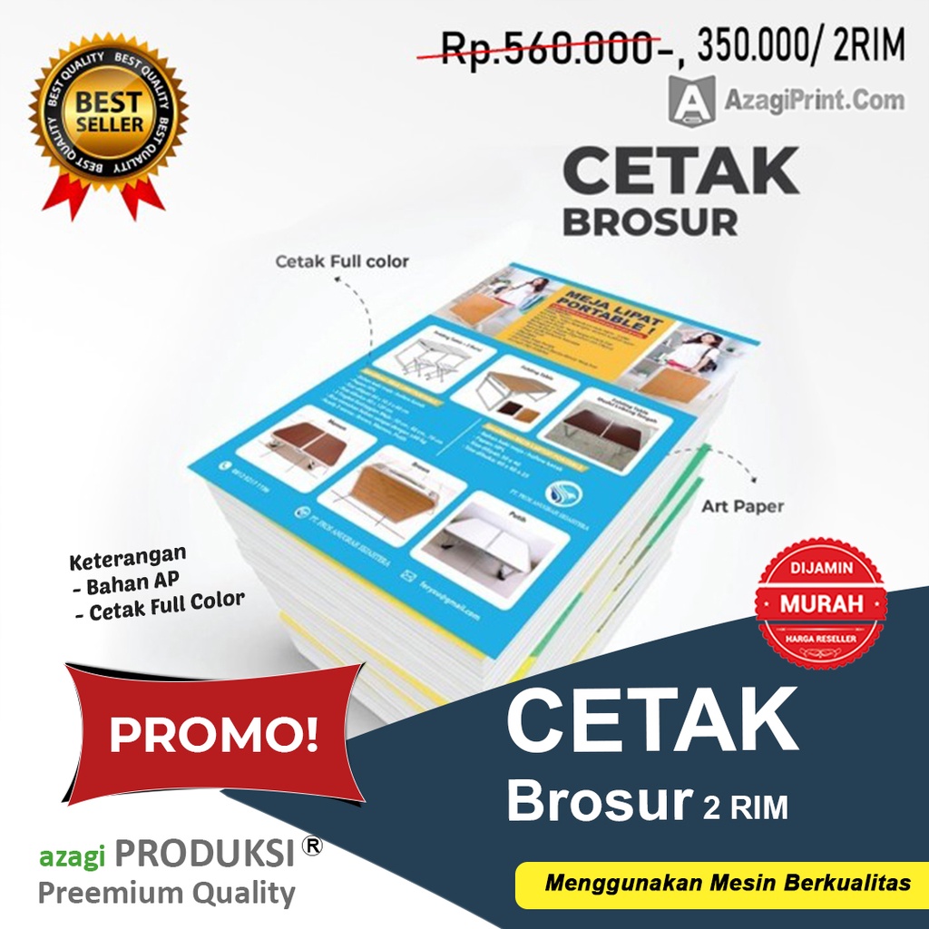

Paket Hemat - Print Brosur Murah UMKM [1000 pcs] FUll COLOR - size A5