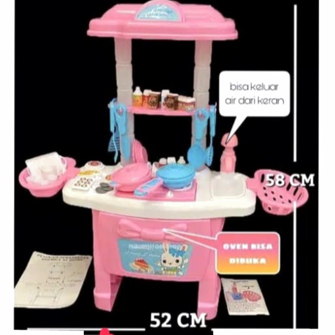 mainan kitchen set BESAR FK113 masakan anak bisa keluar AIR dari keran