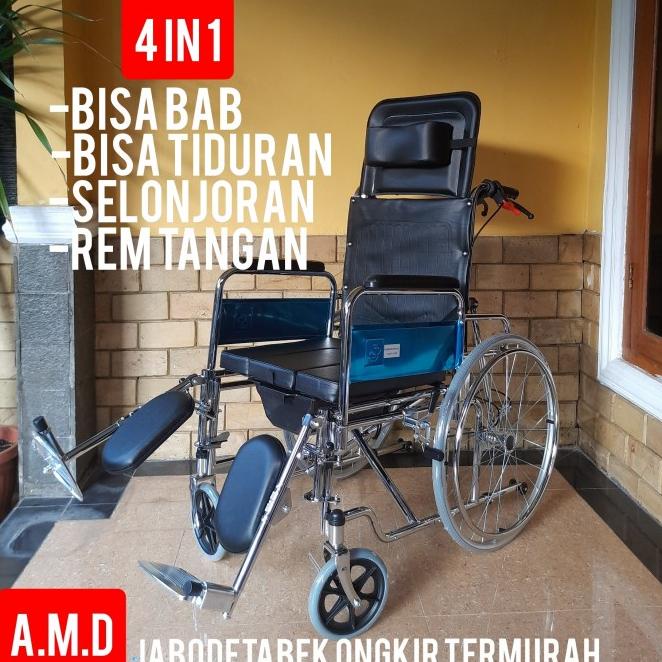 Kursi Roda 4 In 1/Tiduran/Selonjoran/Bab (Gojex)