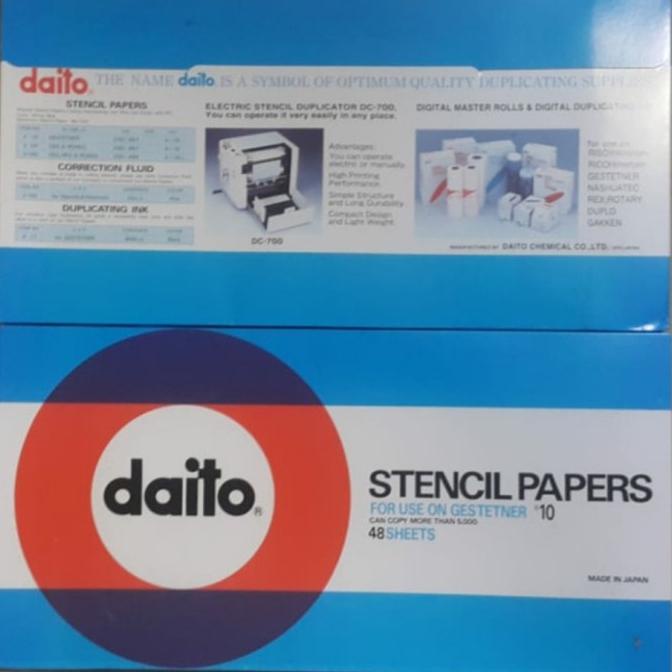 

Kertas Stensil DAITO / Stencil Paper 48 Sheet