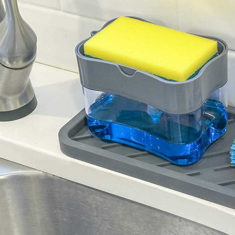 COD Kotak Dispenser Sabun Cuci Piring Hand Push Sponge