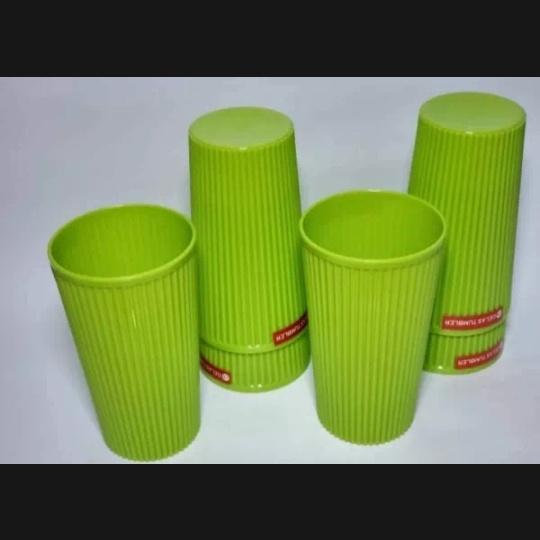 GELAS PLASTIK BAMBU 1 LUSIN