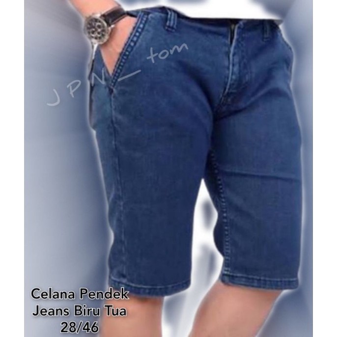 CELANA JEANS PENDEK JUMBO PRIA UKURAN 36 37 38 40 41 42 43 44 45 46 DENIM JINS BIG SIZE BIRU MUDA TELUR ASIN ICE BLUE BAHAN TEBAL