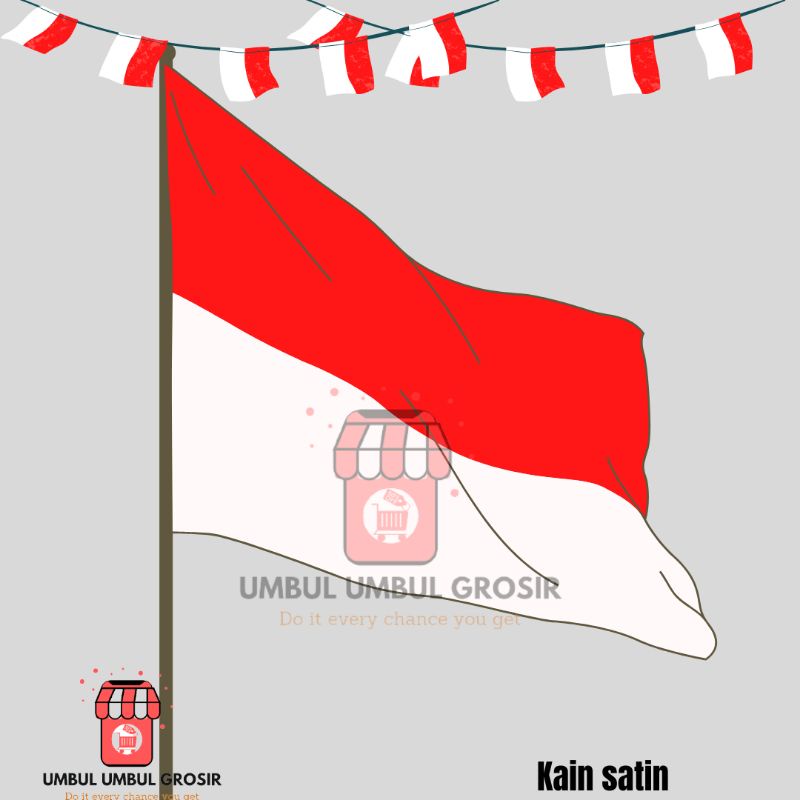 Bendera Indonesia bendera merah putih sedang