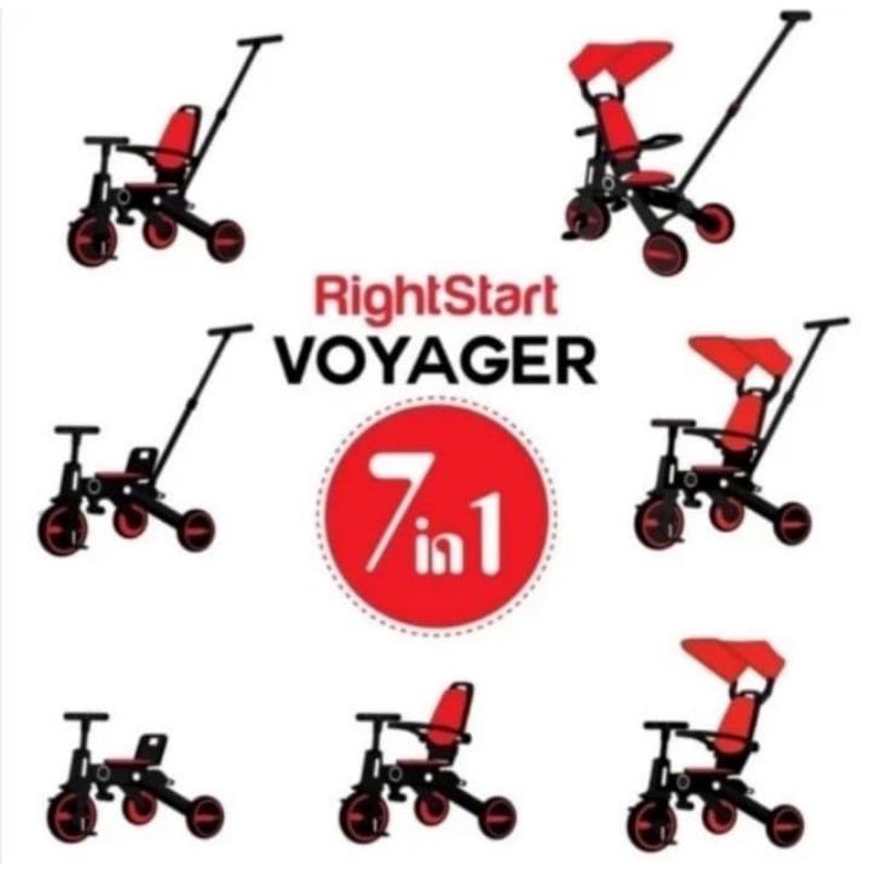 Right start tricycle 7in1 voyager sepeda dorong roda tiga anak