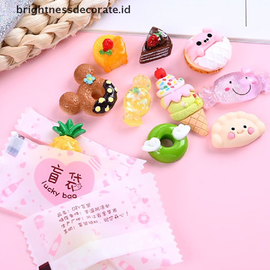 [Birth] 10pcs Mainan Relif Stres Makanan Simulasi Miniatur Non-Ulang Minuman Mini [ID]