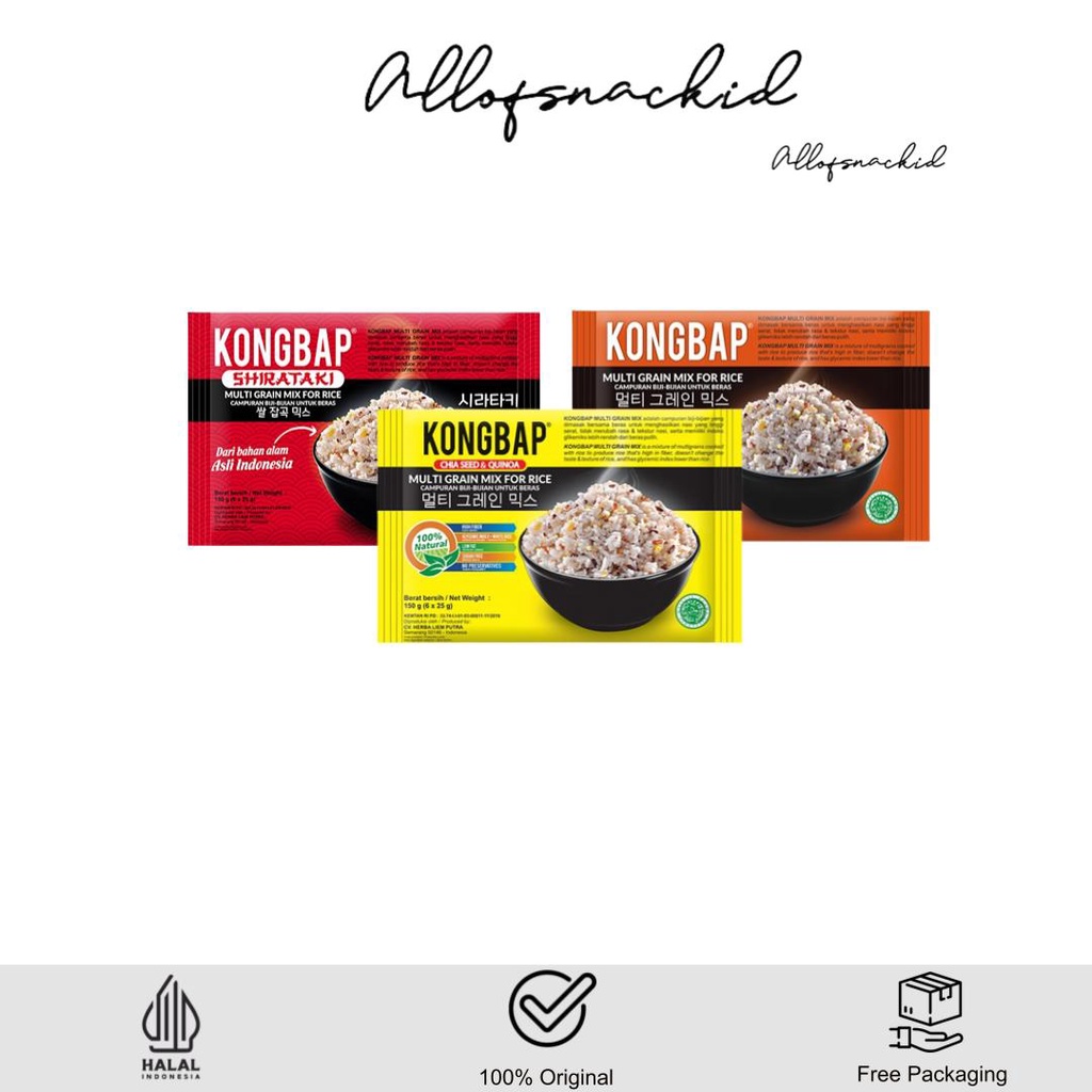 

Kongbap - Multi Grain Mix untuk beras (6s x @25g)