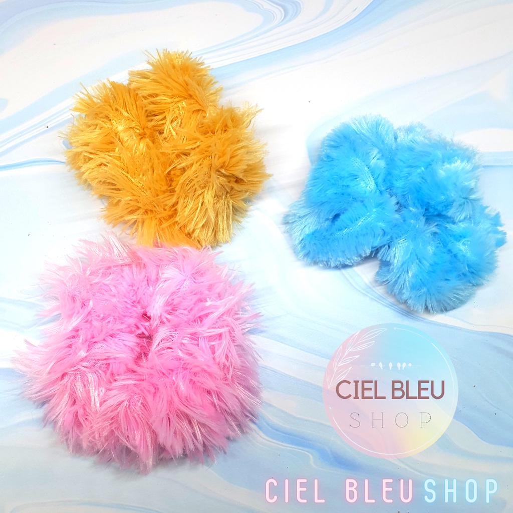 IKAT RAMBUT SCRUNCHIE BULU TERMURAH / SCRUNCHIE HAIR TIE