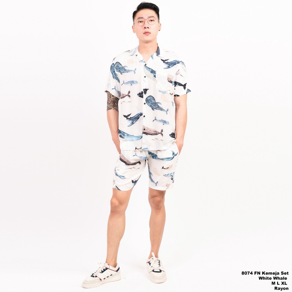 best deals jane frey clothing kemeja oneset piyama pria freypv 8074 reguler fit set motif m-xl