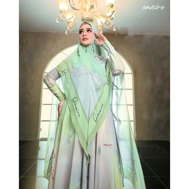 Aurora by Omeiro Gamis Set Syar'i Ceruty ORI Branded