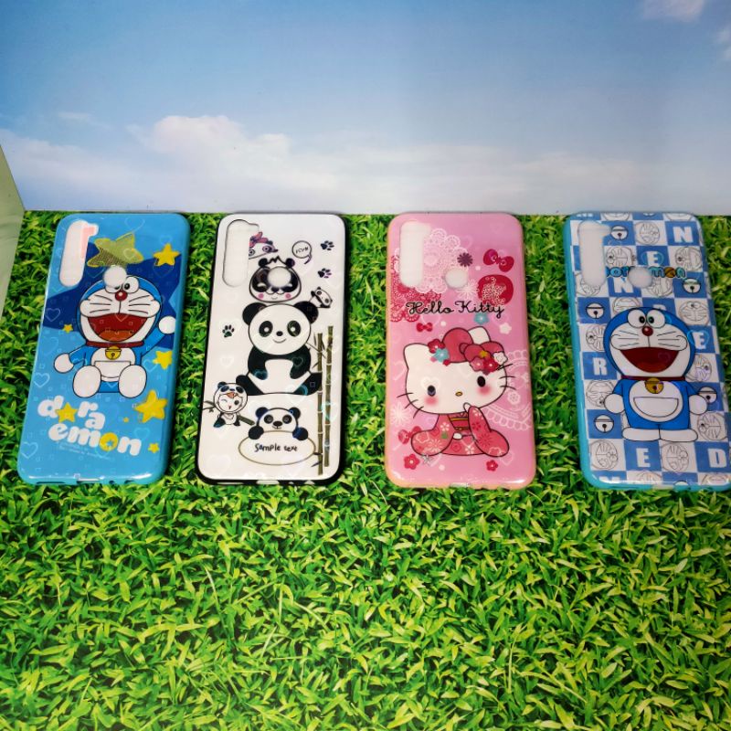 SOFTCASE ANIMASI XIAOMI REDMI NOTE 8 GLOSSY TEMPERED GLASS