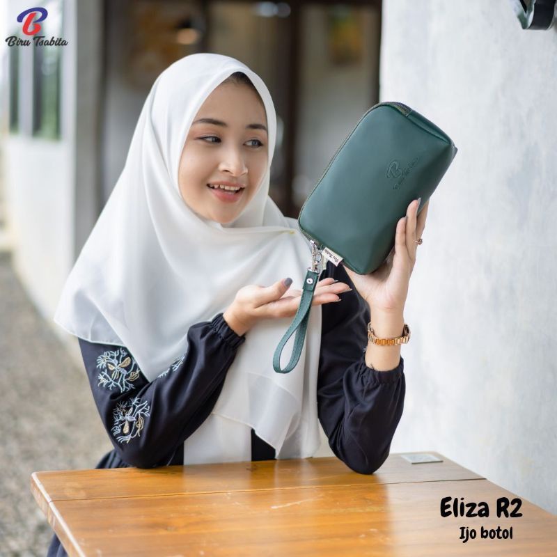 POUCH ELIZA R2 BY BIRU TSABITA BAHAN CHOCOLY ANTI AIR WATERPROOF PREMIUM 2 RESLETING