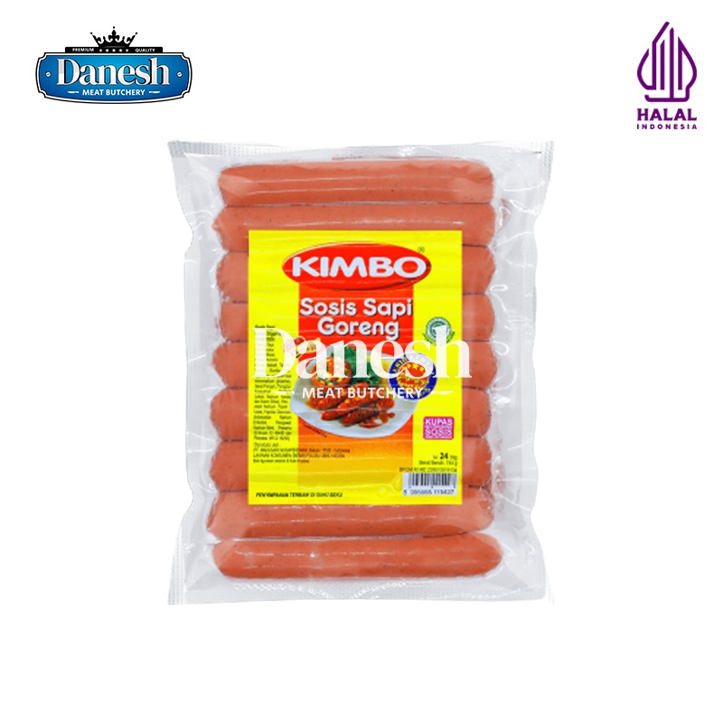 Kimbo Sosis Sapi Goreng isi 24 Beef Sausage Frozen Food Halal