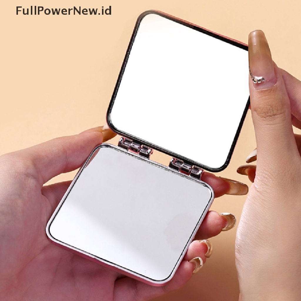 Power Cermin Saku Kosmetik Lipat Dua Sisi Portable Plag Pocket Mirrors ID