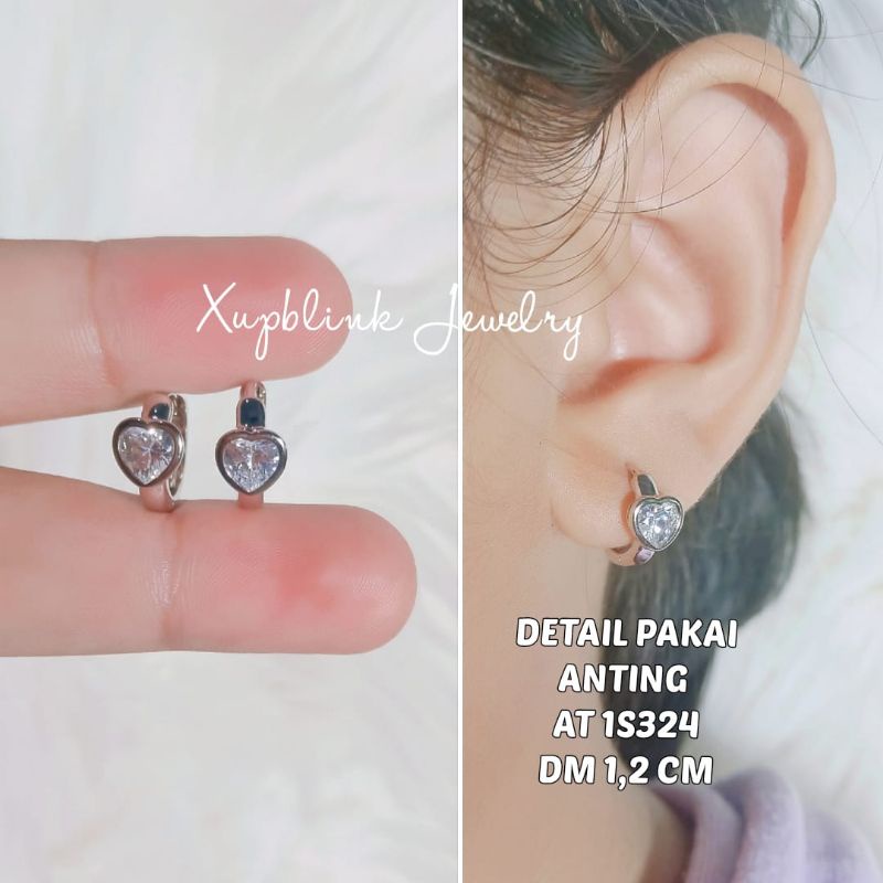 Anting Titanium Silver Wanita Super Mewah