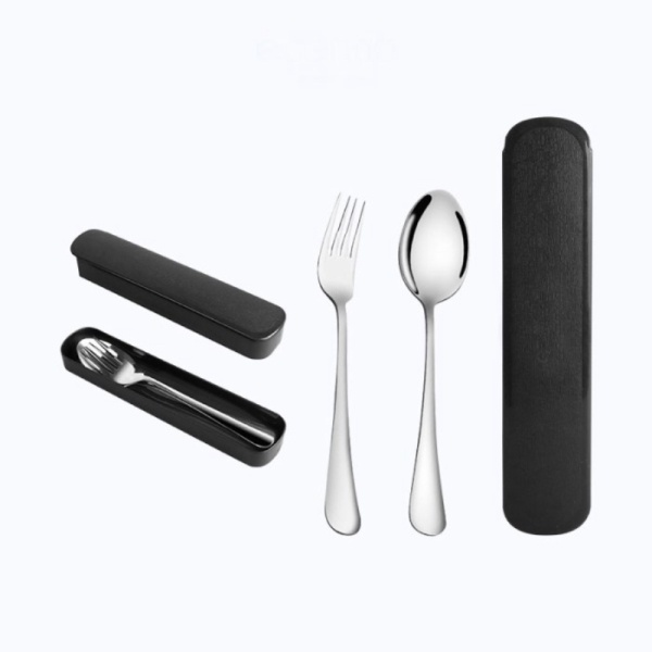 

Set Stai hitam Cutlery Sendok Alat Murah 2 Garpu Set Unik pcs Stainless Portable 2/3pcs - Makan