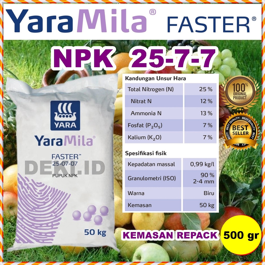 Jual Pupuk Npk Yara Mila Faster Yaramila Pertumbuhan Tanaman