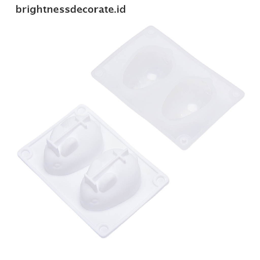 [Birth] Cetakan Kelinci Paskah 3D Tinggi Fleksibel Silikon Mousse Dessert Jelly Cetakan Kue [ID]