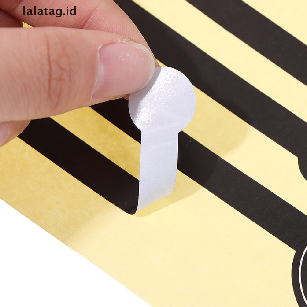 [lalatag] 100pcs Perekat Gaya Panjang Handmade Kemasan Kue Sealing Label Kraft Stiker [ID]