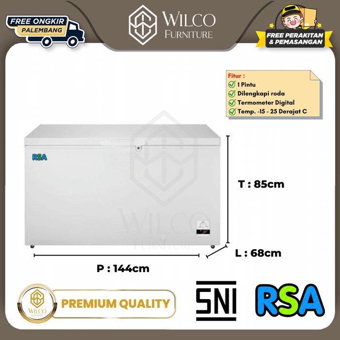 Chest Freezer CF-460 RSA / Freezer Box 2 Pintu RSA Vol 460 Liter