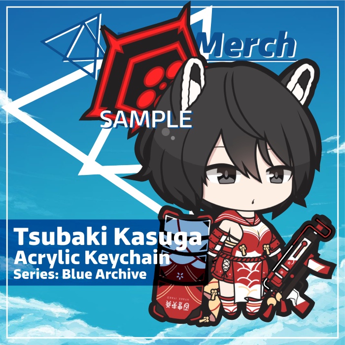 Keychain Blue Archive Tsubaki Kasuga
 | KyraMerch Anime Fanmerch Dealer