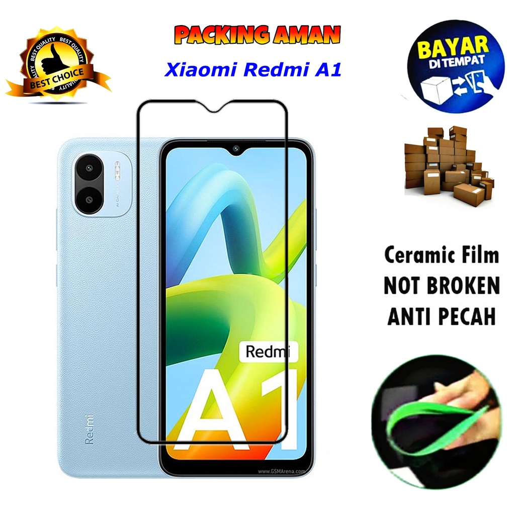 Tempered Glass Xiaomi Redmi A1 2022 FULL COVER FULL SCREEN Ceramic Film Anti Gores