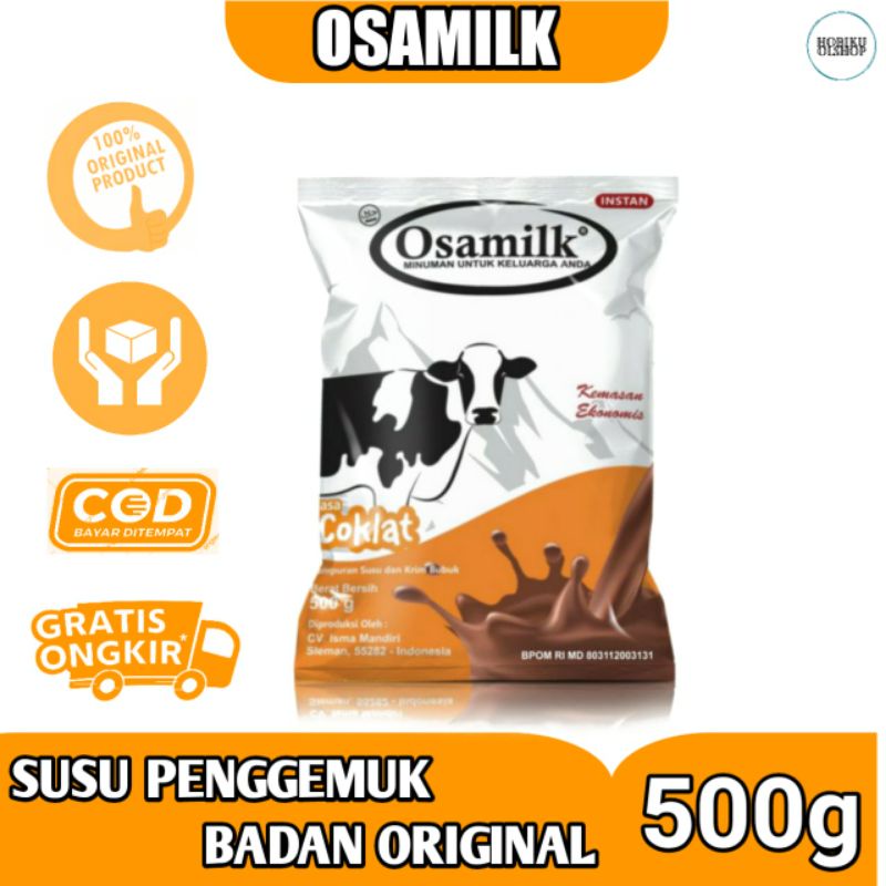 

Osamilk cokelat susu gemuk penambah berat badan dan nafsu makan anak dewasa 500gr