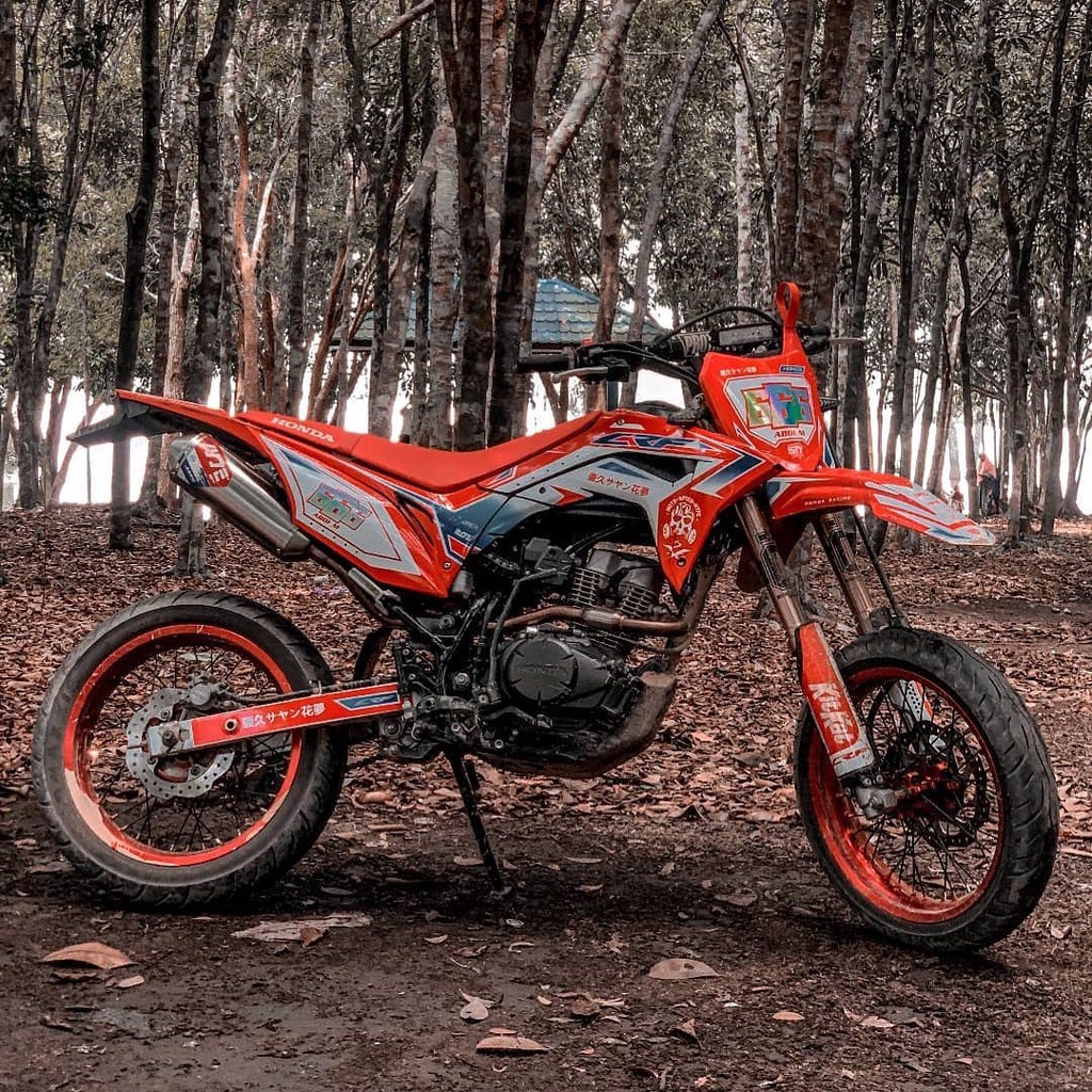 DECAL CRF 150L MERAH KOMBINASI HOLOGRAM