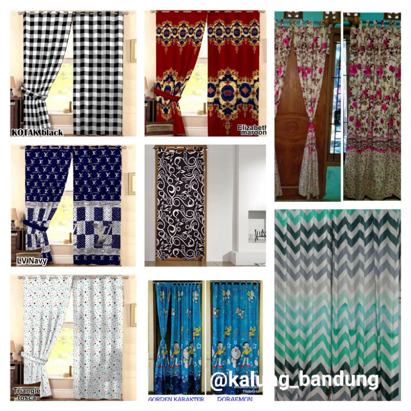 GORDEN PONI KARAKTER DAN MOTIF GORDEN PINTU 90*200cm GORDEN JENDELA 60*150cm