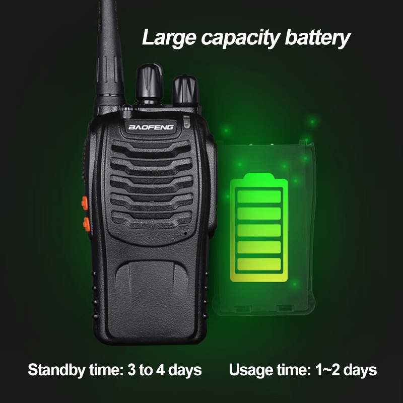 Baofeng Walky Talky HandyTalky 888S Walky Talky Two Way Radio Wireless Set Radio Uhf 2PCS Radio