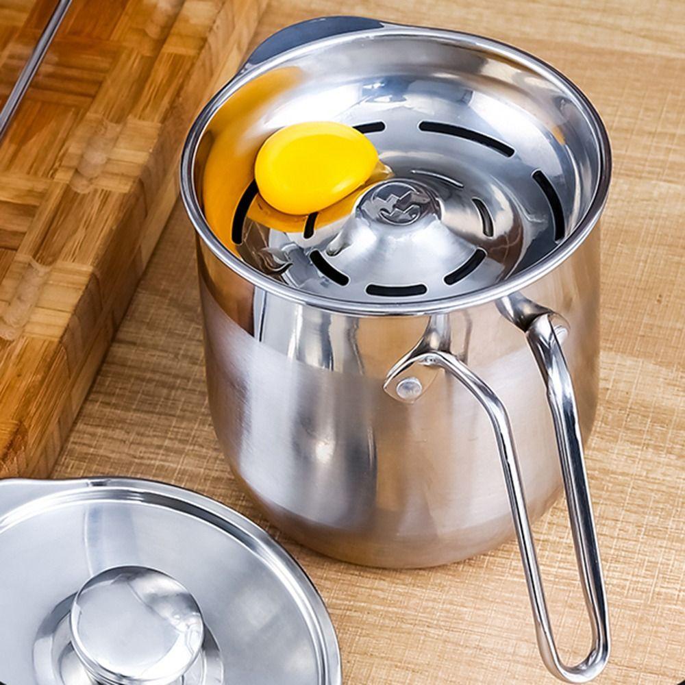 【 ELEGANT 】 Pemisah Kuning Telur Putih Makan Dapur Stainless Steel Divider Alat Saringan