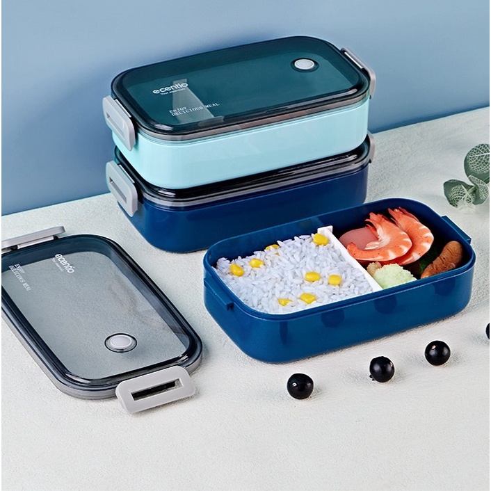 TEMPAT MAKAN ANAK LUNCH BOX SET SINGLE LAYER KOTAK BEKAL MAKAN 800ML BENTO BOX TEMPAT MAKAN ANTI TUMPAH